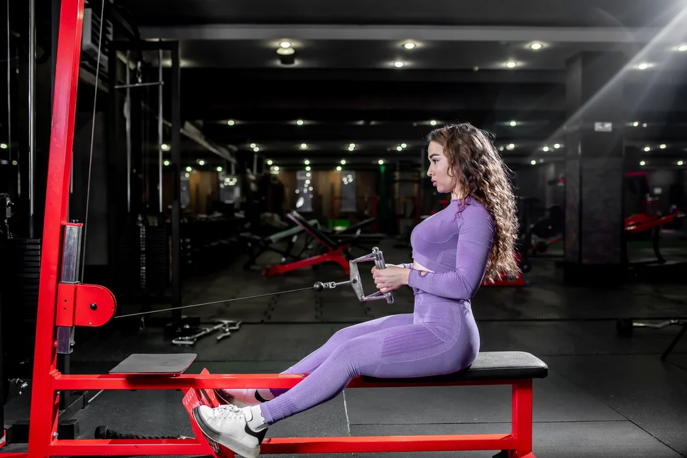 Girl Working Out Gym Doing Triceps Exercises Cd19a5a132