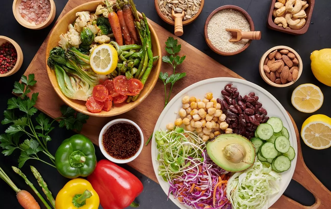 Buddha Bowl Dish With Vegetables Legumes Top View D57e8a974b377f644cd6dd3a1f2ebdfd